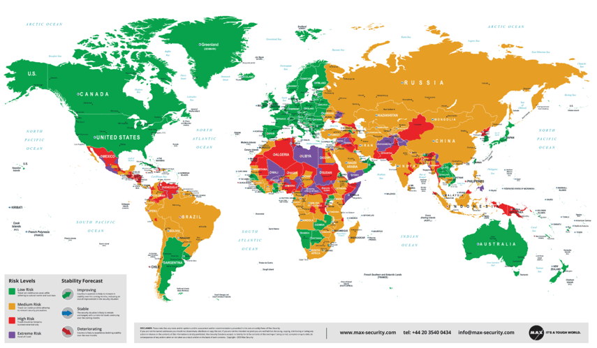 Updated Global Travel Risk Map 2020